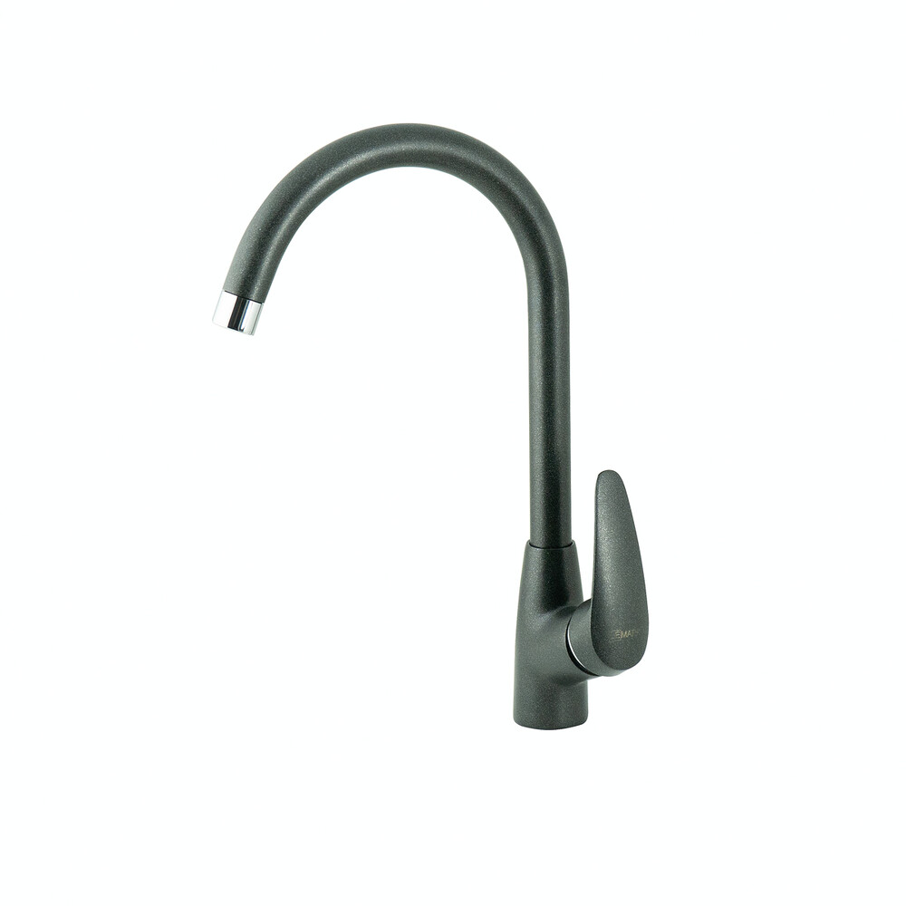 LM0405PAN Смеситель для кухни LEMARK Linara с высоким поворотным изливом  АНТРАЦИТ (в цвет моек LEMARK)