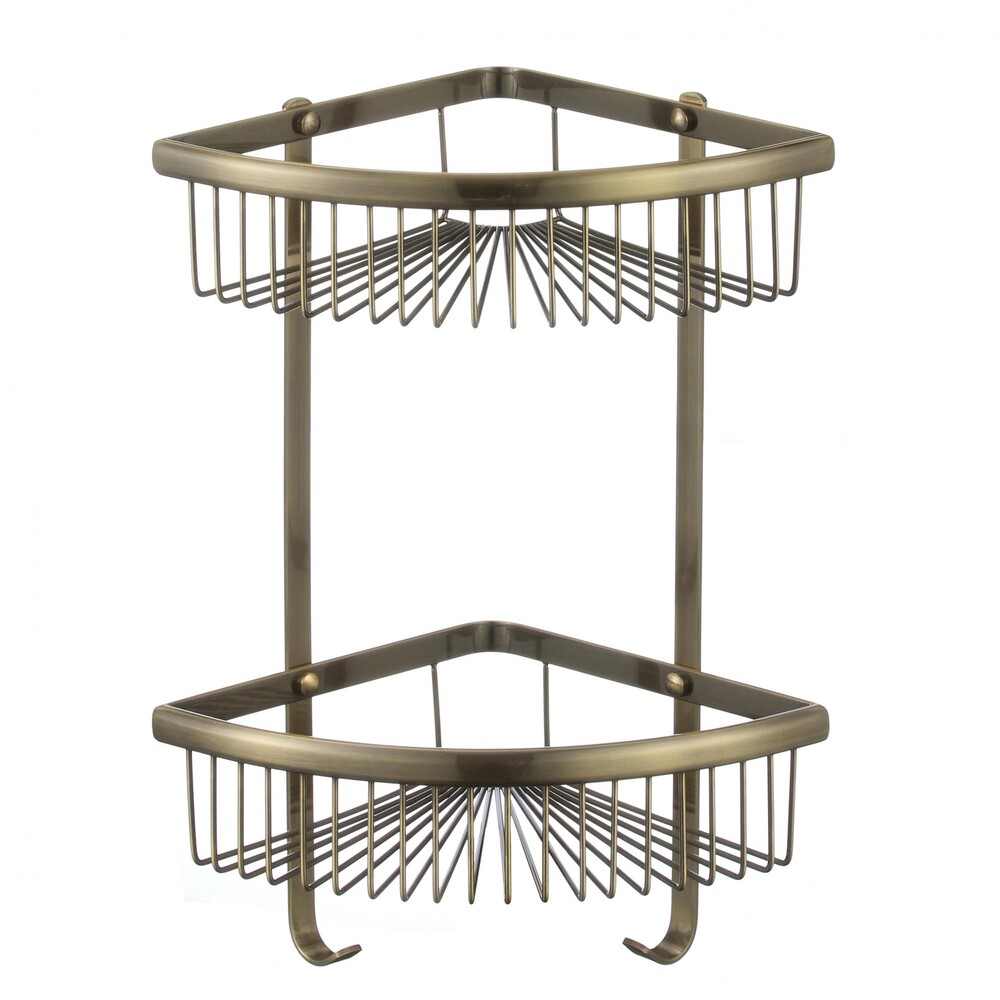 S-005854-2С Полка решетка угл. двойная Бронза SAVOL