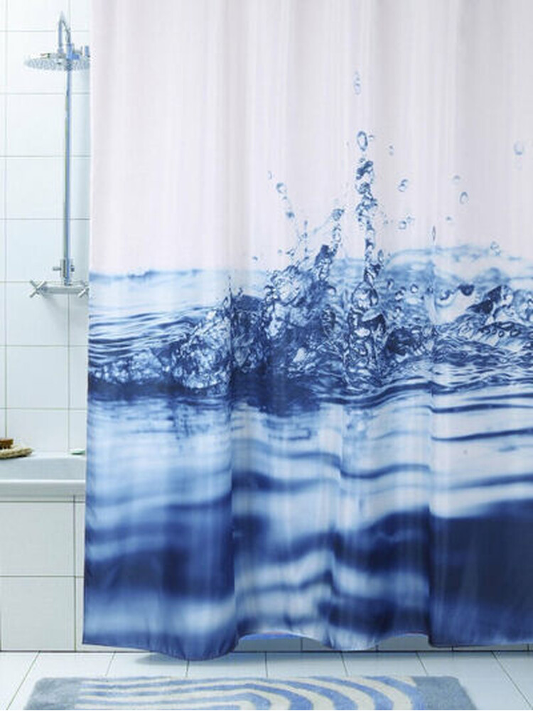 Штора д/ван "ZALEL" ФОТОПРИНТ 180х180 YGL DX-108 кольцами