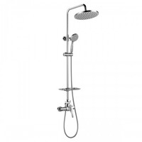 LM0460C Linara Смеситель для душа с верхней душевой лейкой "Троп. дождь", хром LEMARK