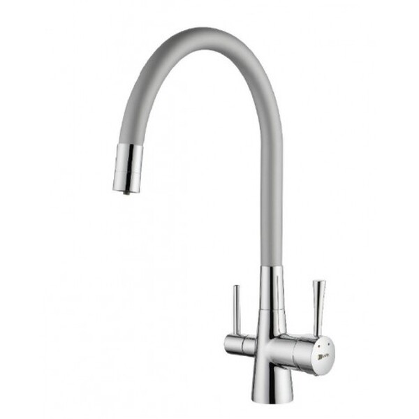 LM3075C-Silver Comfort Смеситель для кухни, с гибким изливом, с подключением к фильтру питьевой воды, хром/серебро LEMARK