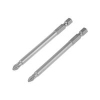 Биты ТУНДРА, намагниченные, сталь CrV, PH2 х 90 мм, 2 шт. 2270950