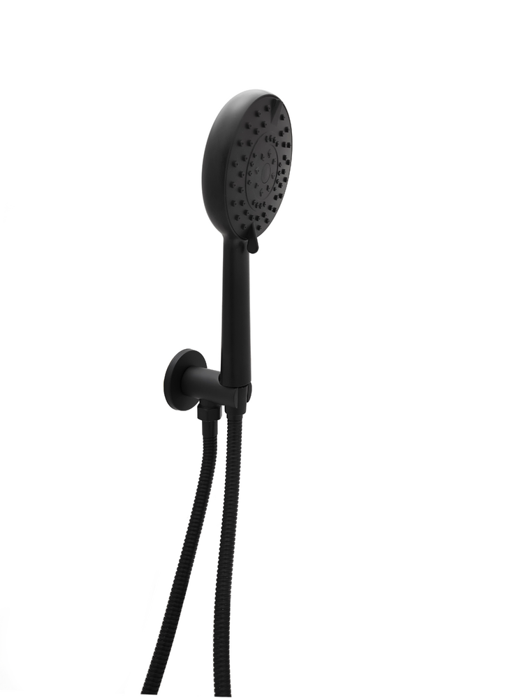 Смеситель Душ ВСТРАИВАЕМЫЙ SANTREK AQUA-1050  (SAP-1050) круглая лейка, черный (диаметр троп лейки 22.5см)