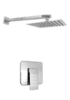 Смеситель Душ ВСТРАИВАЕМЫЙ SANTREK AQUA-1054  (SAP-1054) квадратная лейка (20х20см), хром, эконом (только тропический душ)