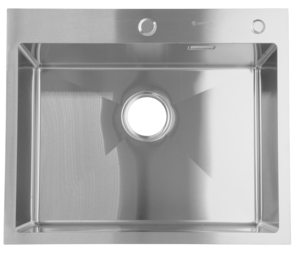 Мойка нерж врезная SANTREK AQUA PRO 600х500х220 т 3,0 САТИН D6050HS (+ сифон + дозатор) + КОЛАНДЕР 440х220 В ПОДАРОК!!!