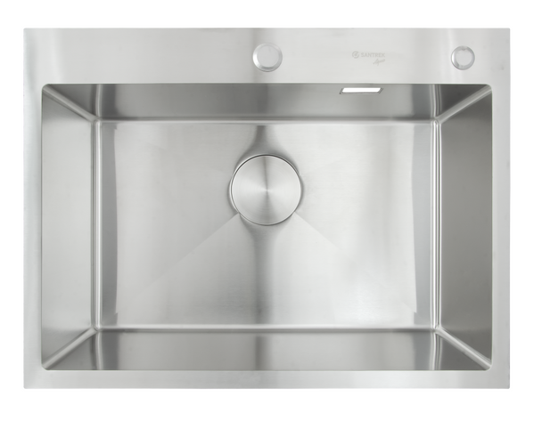 Мойка нерж врезная SANTREK AQUA PRO 650х480х220 т 3,0 САТИН D6548HS (+ сифон +дозатор) + КОЛАНДЕР 420х220 В ПОДАРОК_ АКЦИЯ !!!