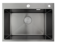 Мойка нерж врезная SANTREK AQUA PRO 650х480х220 т 3,0 ГРАФИТ D6548HB (+ сифон + дозатор) + КОЛАНДЕР 420х220 В ПОДАРОК_ АКЦИЯ !!!