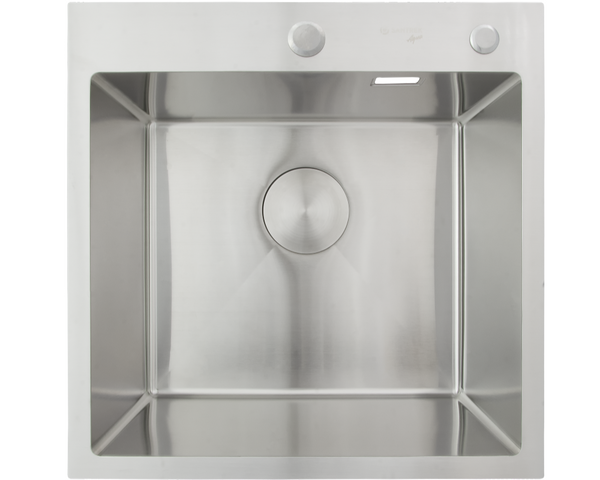 Мойка нерж врезная SANTREK AQUA PRO 500х500х220 т 3,0 САТИН D5050HS (+ сифон + дозатор) + КОЛАНДЕР 440х220 В ПОДАРОК!!!