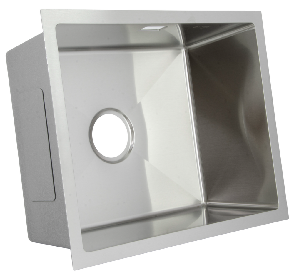 Мойка нерж врезная SANTREK AQUA PRO 540х440х220 т 3,0 САТИН D5444HS ПОДСТОЛЬНЫЙ и ОБЫЧНЫЙ МОНТАЖ (+ сифон )