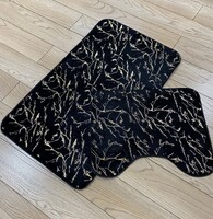 Коврик д/ванны 2 предм. ZALEL MRAMOR 60х100+50х60 black чёрный