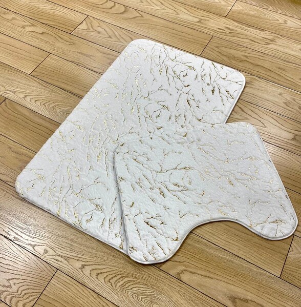 Коврик д/ванны 2 предм. ZALEL MRAMOR 60х100+50х60 white белый