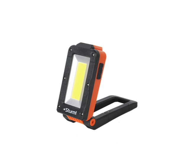 4052-05-300 Фонарь-прожектор МИНИ, аккум., COB+XPE, 4 магнита, доп красн.свет, 300лм, Sturm!