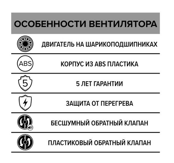 Вентилятор ERA DICITI D100 RIO 4C канальный осевой вытяжной с обратным клапаном 