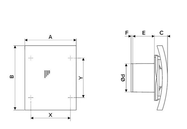 Вентилятор ERA DICITI D100 Breeze 4C канальный осевой вытяжной с обратным клапаном, декоративная решетка