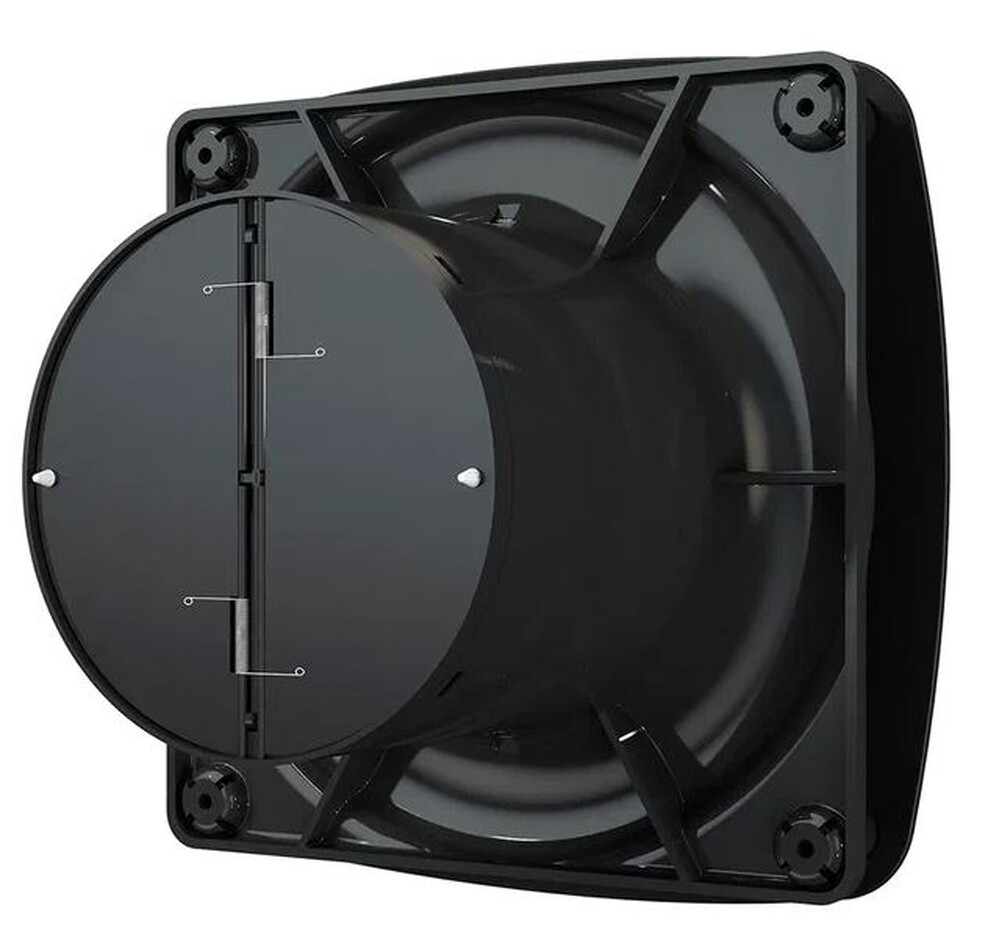 Вентилятор ERA DICITI D100 RIO 4C Matt black канальный осевой вытяжной с обратным клапаном декоративный (матовый чёрный) 