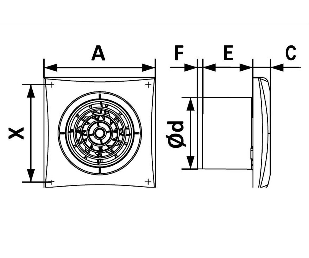 Вентилятор ERA DICITI D100 AURA 4C Ivory канальный осевой вытяжной с обратным клапаном, декоративная решетка (бежевый)