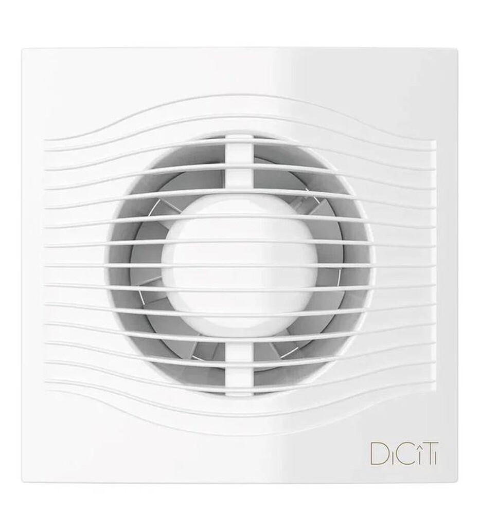 Вентилятор ERA DICITI D125 SLIM 5C канальный осевой вытяжной с обратным клапаном, декоративная решетка