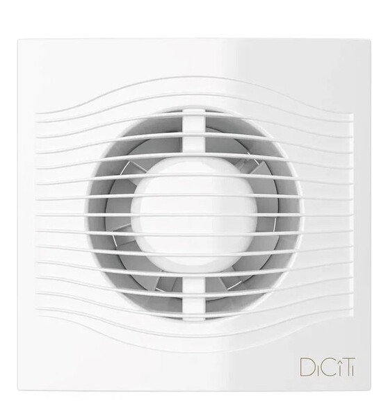 Вентилятор ERA DICITI D125 SLIM 5C канальный осевой вытяжной с обратным клапаном, декоративная решетка