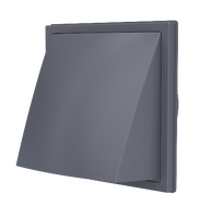 Выход стенной вытяжной с обратн.клапаном кор. ERA 150х150/ фланец D125 (1515К12,5ФВ сер)