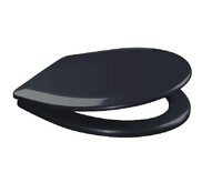 Сиденье д/унитаза унив. ОРИО К-14 регулируемое чёрное матовое (360х420мм ,  межосевое 160мм)