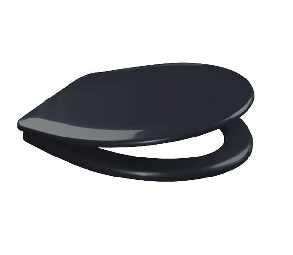 Сиденье д/унитаза унив. ОРИО К-14 регулируемое чёрное матовое (360х420мм ,  межосевое 160мм)