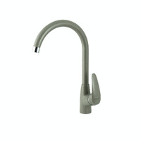 LM0405PGS Смеситель для кухни LEMARK Linara с высоким поворотным изливом СЕРЫЙ ШЕЛК (в цвет моек LEMARK)