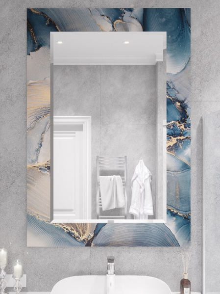 Зеркало SANTREK HOME (фотопечать) "Агат" 550х800мм (прямоугольное)