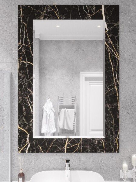 Зеркало SANTREK HOME (фотопечать) "Гранит" 550х800мм (прямоугольное)