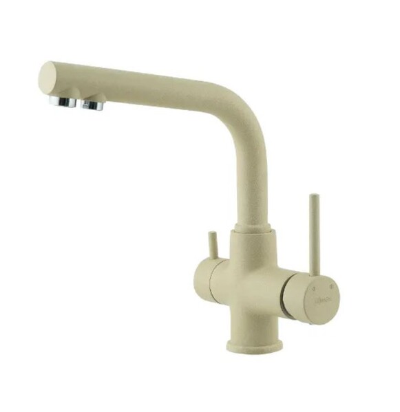 LM3061PBG Смеситель для кухни LEMARK Comfort с подключением к фильтру питьевой воды БЕЖЕВЫЙ (в цвет моек LEMARK)