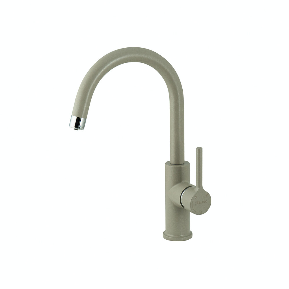 LM3073PGR Смеситель для кухни LEMARK Comfort с подключением к фильтру питьевой воды ГРЕЙ (в цвет моек LEMARK)