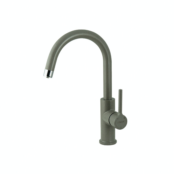 LM3073PGS Смеситель для кухни LEMARK Comfort с подключением к фильтру питьевой воды СЕРЫЙ ШЕЛК (в цвет моек LEMARK)