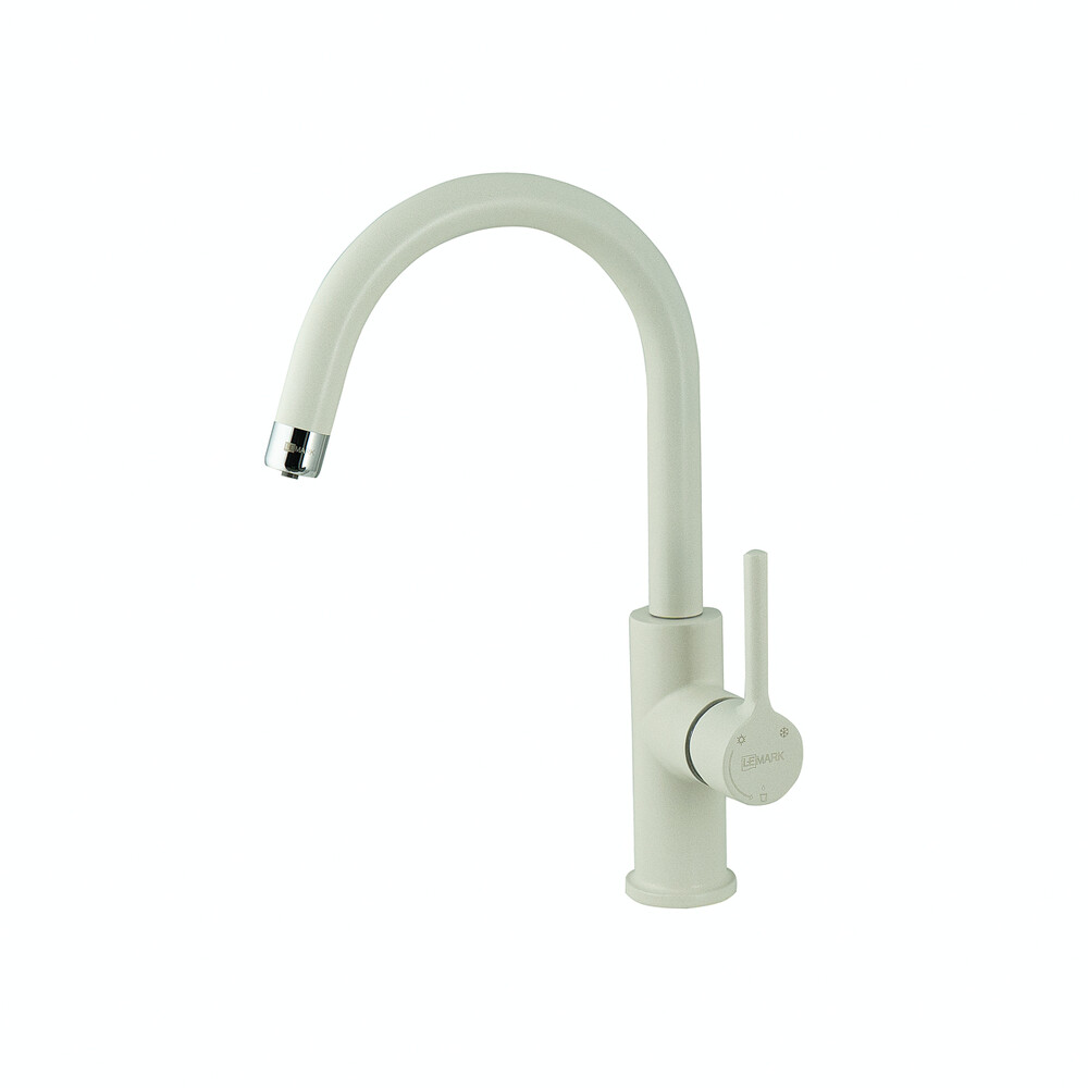 LM3073PJS Смеситель для кухни LEMARK Comfort с подключением к фильтру питьевой воды ЖАСМИН (в цвет моек LEMARK)