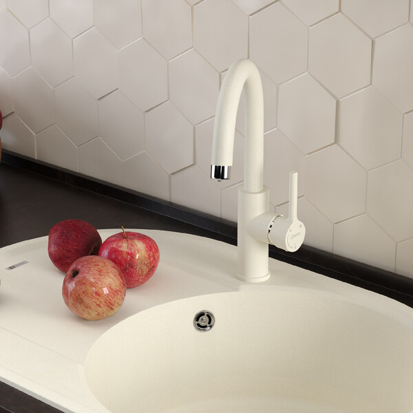 LM3073PJS Смеситель для кухни LEMARK Comfort с подключением к фильтру питьевой воды ЖАСМИН (в цвет моек LEMARK)