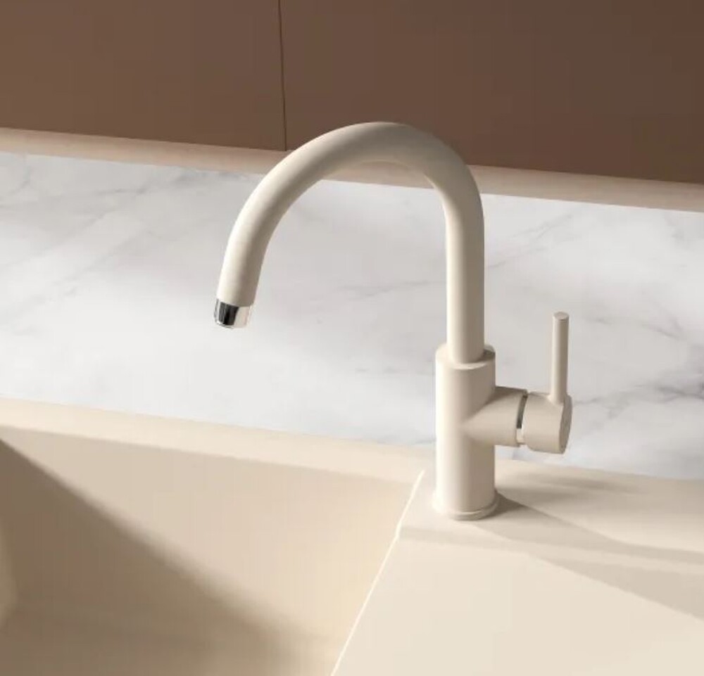 LM3073PSH Смеситель для кухни LEMARK Comfort с подключением к фильтру питьевой воды ШАМПАНЬ (в цвет моек LEMARK)