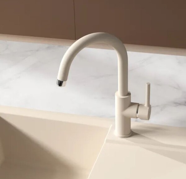 LM3073PSH Смеситель для кухни LEMARK Comfort с подключением к фильтру питьевой воды ШАМПАНЬ (в цвет моек LEMARK)