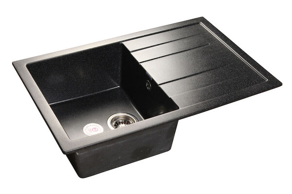 Мойка для кухни GranFest Композит QUADRO 780L чаша+крыло 770*495 мм (Q-780L черный)