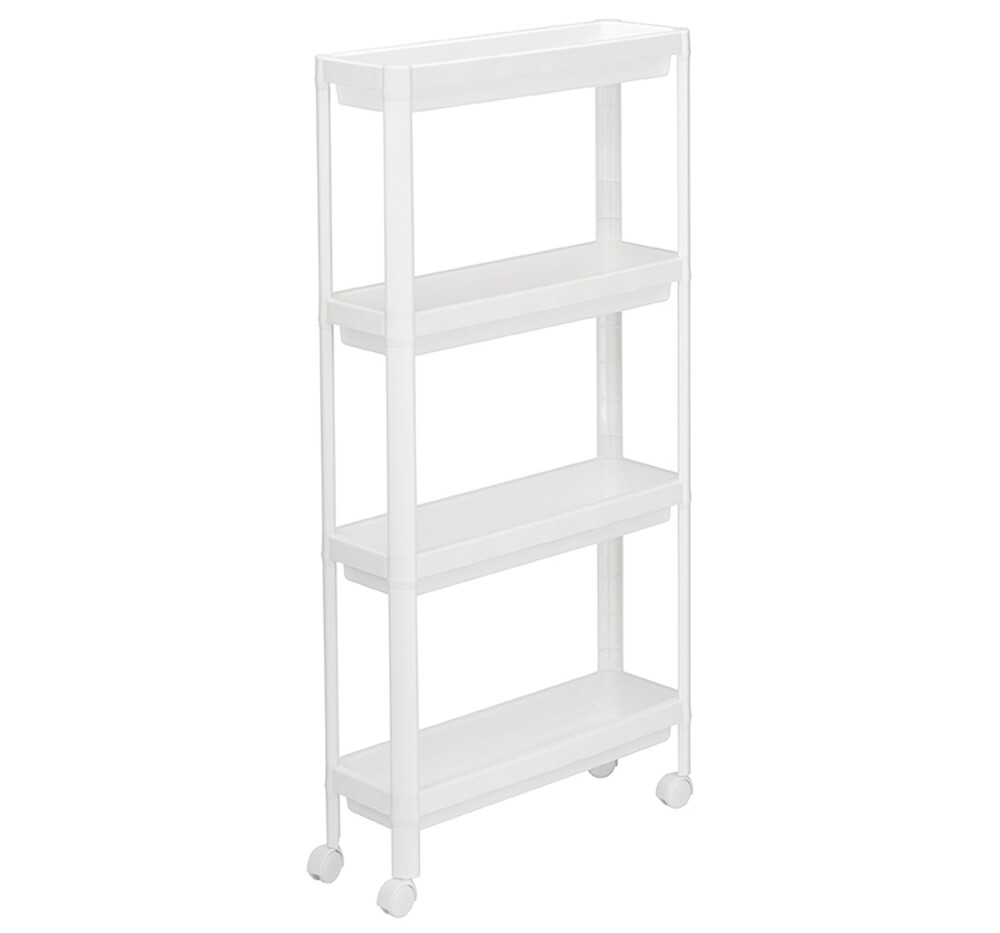 Этажерка узкая на колесах (4секции)  ("М-пластика") (М 2705)