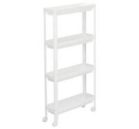 Этажерка узкая на колесах (4секции)  ("М-пластика") (М 2705)