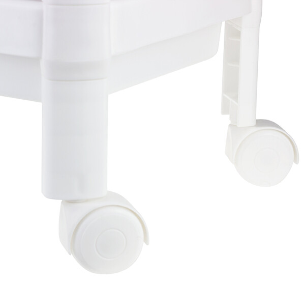 Этажерка узкая на колесах (4секции)  ("М-пластика") (М 2705)