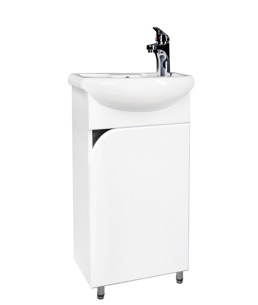 Подстолье SANTREK HOME "Сура-40" (Белый) 1 дверь под умывальник "Азов-40" 375х800х201