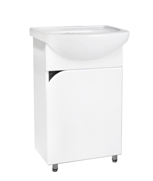 Подстолье SANTREK HOME "Сура-45" (Белый) 1 дверь под умывальник "Азов-45" 415х800х280