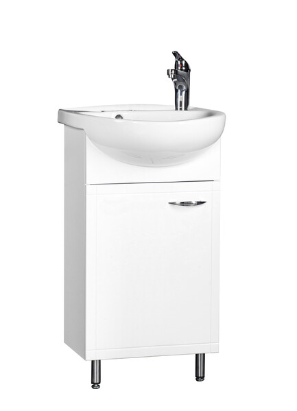 Подстолье SANTREK HOME "Мальта-40" (Белый) 1 дверь под умывальник "Азов-40" 375х800х201