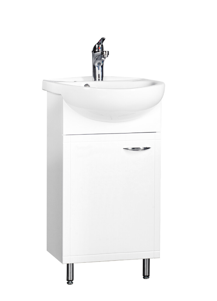 Подстолье SANTREK HOME "Мальта-45" (Белый) 1 дверь под умывальник "Азов-45" 415х800х280