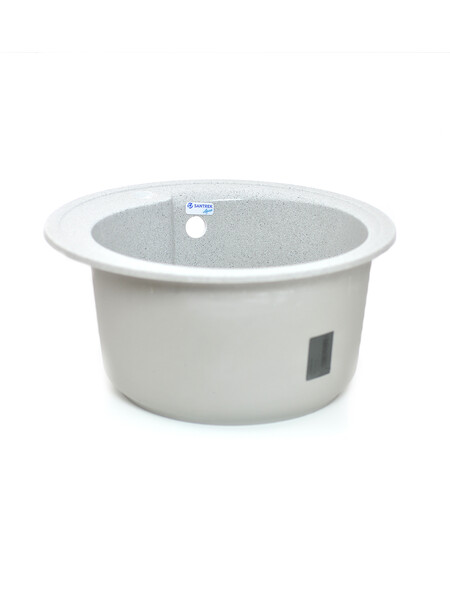 Мойка SANTREK AQUA PRO ROUND SA-R450 D=443 мм, круглая (серый-310) (+сифон)