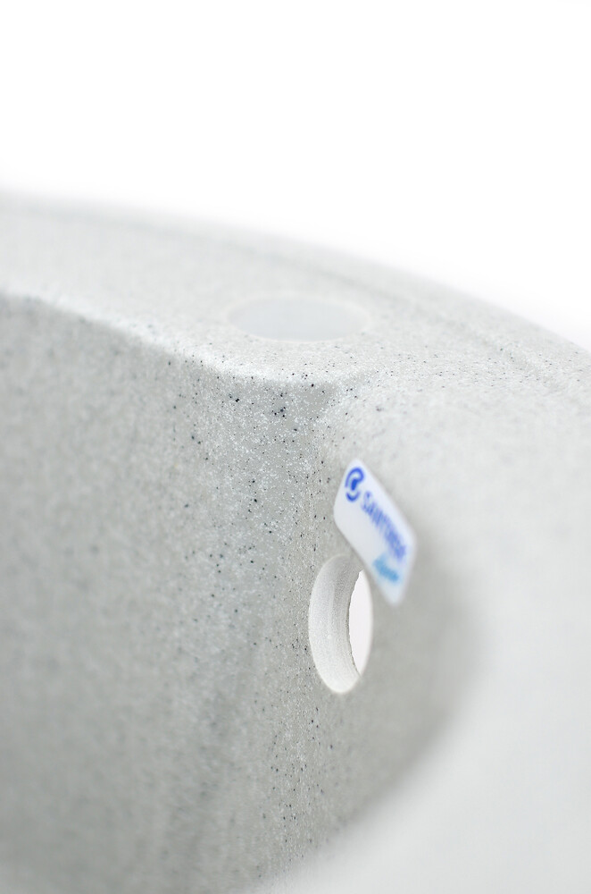 Мойка SANTREK AQUA PRO ROUND SA-R450 D=443 мм, круглая (серый-310) (+сифон)