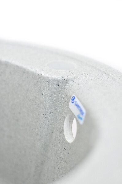 Мойка SANTREK AQUA PRO ROUND SA-R450 D=443 мм, круглая (серый-310) (+сифон)