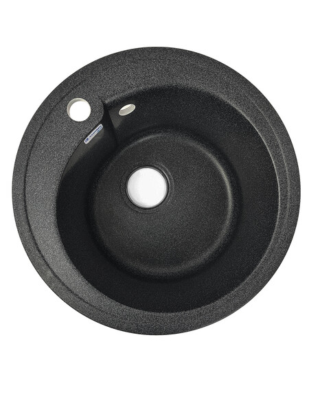 Мойка SANTREK AQUA PRO ROUND SA-R450 D=443 мм, круглая (черный-308) (+сифон)