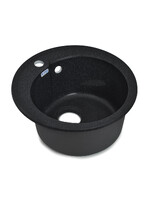 Мойка SANTREK AQUA PRO ROUND SA-R450 D=443 мм, круглая (черный-308) (+сифон)