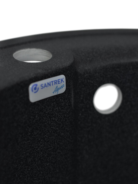 Мойка SANTREK AQUA PRO ROUND SA-R450 D=443 мм, круглая (черный-308) (+сифон)