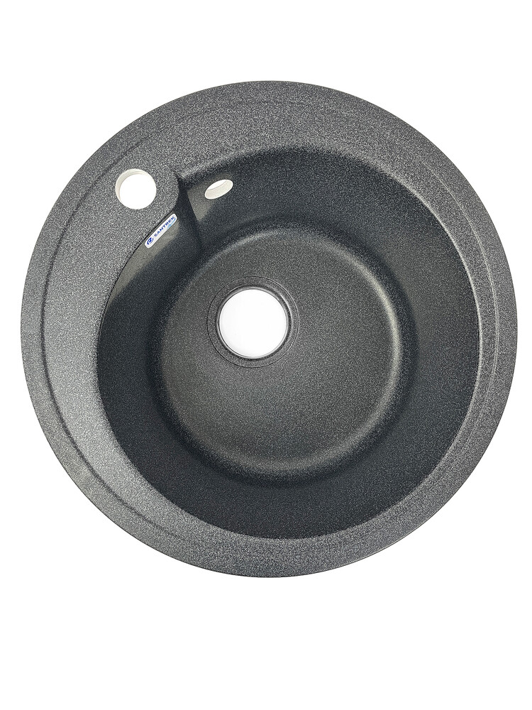 Мойка SANTREK AQUA PRO ROUND SA-R450 D=443 мм, круглая (графит-309) (+сифон)